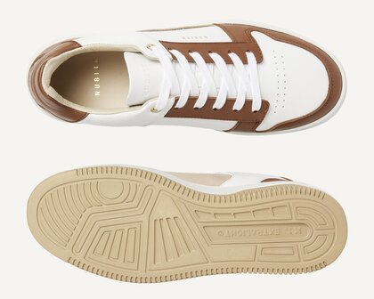 Nubikk Basket Court white Leather brown 