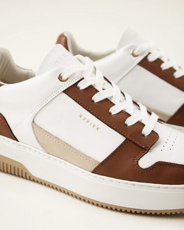 Nubikk Basket Court white Leather brown 